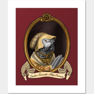 Renaissance Bird - Duchess Samantha Adley Lancaster (A Grey Parrot) Posters and Art